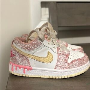 Nike Kids Air Jordan strawberry ice cream drip
